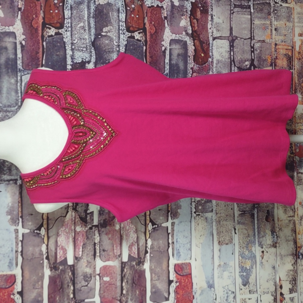 Chico's "Isadora" Embellished Tank Top